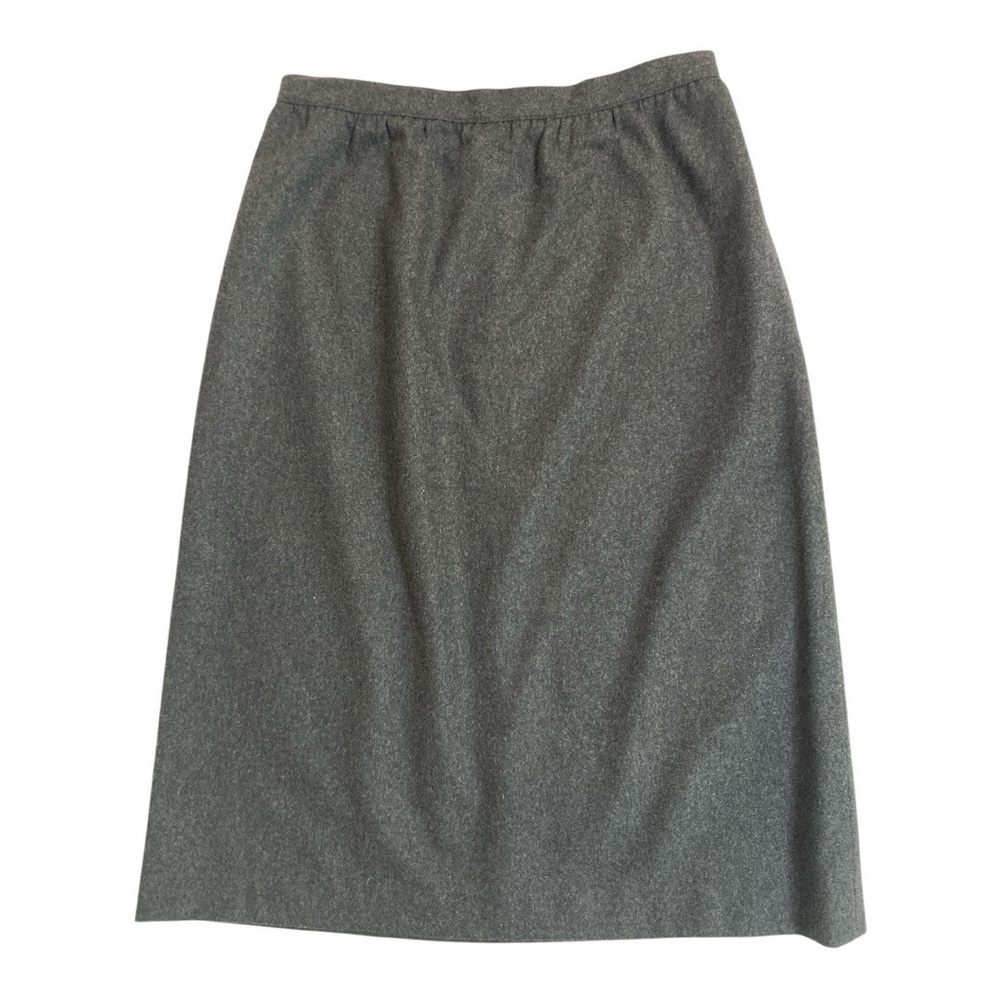 VTG SASSON 70’s Charcoal Gray Wool Blend Midi Skirt